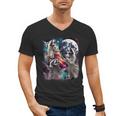 Three Raccoon Moon Cursed Meme Men's V-Neck T-Shirt