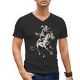 Vintage Cowboy Raccoon Men's V-Neck T-Shirt - Retro Western Fun