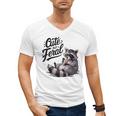 Cute & Feral Panda Raccoon | Men's V-Neck T-Shirt | Wild Style