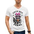 Cute Feral Raccoon V-Neck T-Shirt | Artistic Men's Tee