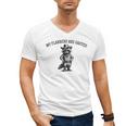 Men's V-Neck T-Shirt - Raccoon Cowboy - Fun & Quirky Style