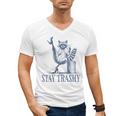 Stay Trashy Raccoon Halloween Men's V-Neck T-Shirt