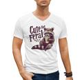 Vintage Raccoon Coffee Men's V-Neck T-Shirt – Quirky & Fun