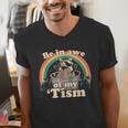Autism Awareness Raccoon Men's V-Neck Tee - Fun Meme Inspired