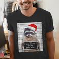 Dear Santa Raccoon Men's V-Neck T-Shirt | Christmas Humor