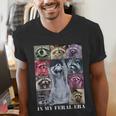 Feral Era Raccoon Meme | Men's V-Neck T-Shirt | Fun Animal Gift
