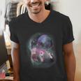 Ferret Moonlight Men's V-Neck T-Shirt | Whimsical Pet Lover's Attire