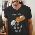 Happy Raccoon Lover Men's V-Neck T-Shirt - Fun Animal Print