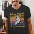 Pew Pew Raccoon Lover - Vintage Retro Men's V-Neck Tee