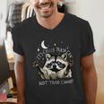 Raccoon Humor Men's V-Neck T-Shirt - Fun Trash Can Quote