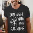 Raccoon Lover Men's V-Neck T-Shirt | Cute Design for Animal Fans
