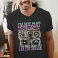 Raccoon Meme Men's V-Neck T-Shirt | Humorous Animal Lover Tee