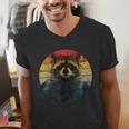 Raccoon Men's V-Neck T-Shirt | Unique Wildlife Design