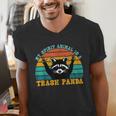 Raccoon Spirit Animal Men's V-Neck T-Shirt for Eco Enthusiasts