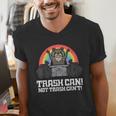 Raccoon Trash Can Unisex V-Neck T-Shirt | Fun Urban Theme