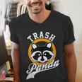 Raccoon V-Neck T-Shirt for Men - Casual All Seasons | Modern Cartoon Style
