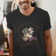 Racoonicorn Men's V-Neck T-Shirt | Whimsical Unicorn Raccoon Design