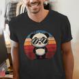 Retro BBQ Pool Party Panda Men's V-Neck T-Shirt | Fun Summer Style