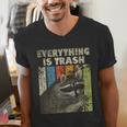 Retro Raccoon Lover Men's V-Neck T-Shirt | Camping Fun