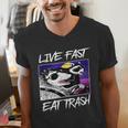 Street Cats & Trash Pandas V-Neck T-Shirt - Cotton Blend for Adults