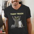 Team Trash V-Neck Men's T-Shirt - Animal Gang Raccoon & Friends