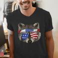 USA Patriotic Trash Panda V-Neck T-Shirt - Men's July 4th