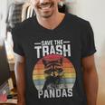Vintage Raccoon Men's V-Neck T-Shirt - Retro Style Save Wildlife