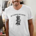 Men's V-Neck T-Shirt - Raccoon Cowboy - Fun & Quirky Style