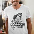 Raccoon Specialist Men's V-Neck T-Shirt – Vintage Wildlife Design