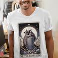 Raccoon Tarot The Lovers Men's V-Neck T-Shirt | Unique Gift