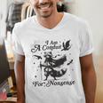 Raccoon Trend V-Neck T-Shirt - Quirky Grey Cotton Blend for Men