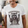 Retro Raccoon Feral Summer Men's V-Neck T-Shirt | Wild Style