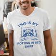 Sarcastic Raccoon Meme Men's V-Neck T-Shirt | Lazy Vibes