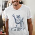 Stay Trashy Raccoon Halloween Men's V-Neck T-Shirt