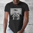 Alien UFO Raccoon Men's V-Neck T-Shirt – Unique Space Adventure Theme