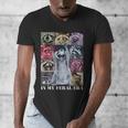 Feral Era Raccoon Meme | Men's V-Neck T-Shirt | Fun Animal Gift