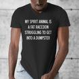 Funny Raccoon V-Neck Men's T-Shirt | Sarcastic Spirit Animal Tee