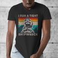 Raccoon Captain Men's V-Neck T-Shirt - Humorous Vintage Style