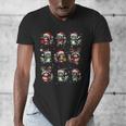 Raccoon Christmas Pajama Men's V-Neck Tee | Festive Lights Fun