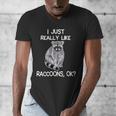 Raccoon Love Men's V-Neck T-Shirt | Quirky Animal Lovers Gift