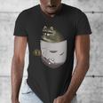 Raccoon Lover V-Neck T-Shirt | Adorable Pocket Design for Men