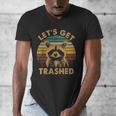 Raccoon Lovers Adorable Animal Let's Get Trashed Small Men's V-Neck T-Shirt