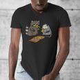 Raccoon Pizza Eating Unisex V-Neck T-Shirt – Fun Street Cat Theme