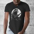 Raccoon Playing Guitar T-Shirt - Moonlit Guitarist Vibe | Men's V-Neck