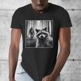 Raccoon & Sasquatch Selfie Men's V-Neck T-Shirt | Fun Outdoor Theme