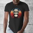 Retro BBQ Pool Party Panda Men's V-Neck T-Shirt | Fun Summer Style