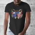 USA Patriotic Trash Panda V-Neck T-Shirt - Men's July 4th