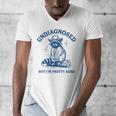 Cowboy Raccoon Meme Men's V-Neck T-Shirt - Humorous Style