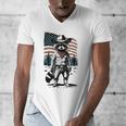Raccoon Cowboy Country Men's V-Neck T-Shirt - Adults Retro Style