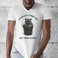 Raccoon Humor V-Neck T-Shirt | Fun Men's Tee for Animal Lovers